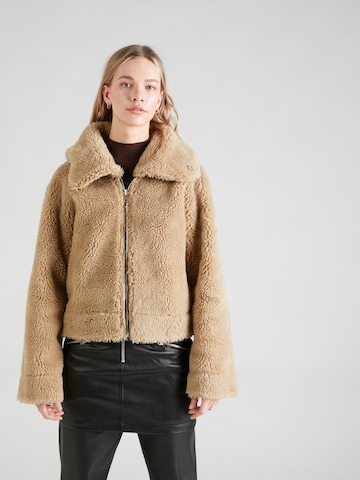 River Island - Chaqueta de entretiempo en marrón: frente