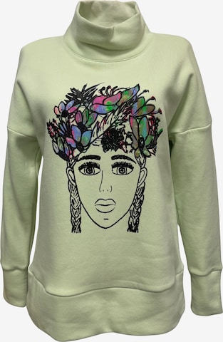 RADADA Sweatshirt 'FLOWER GIRL' in Green: front