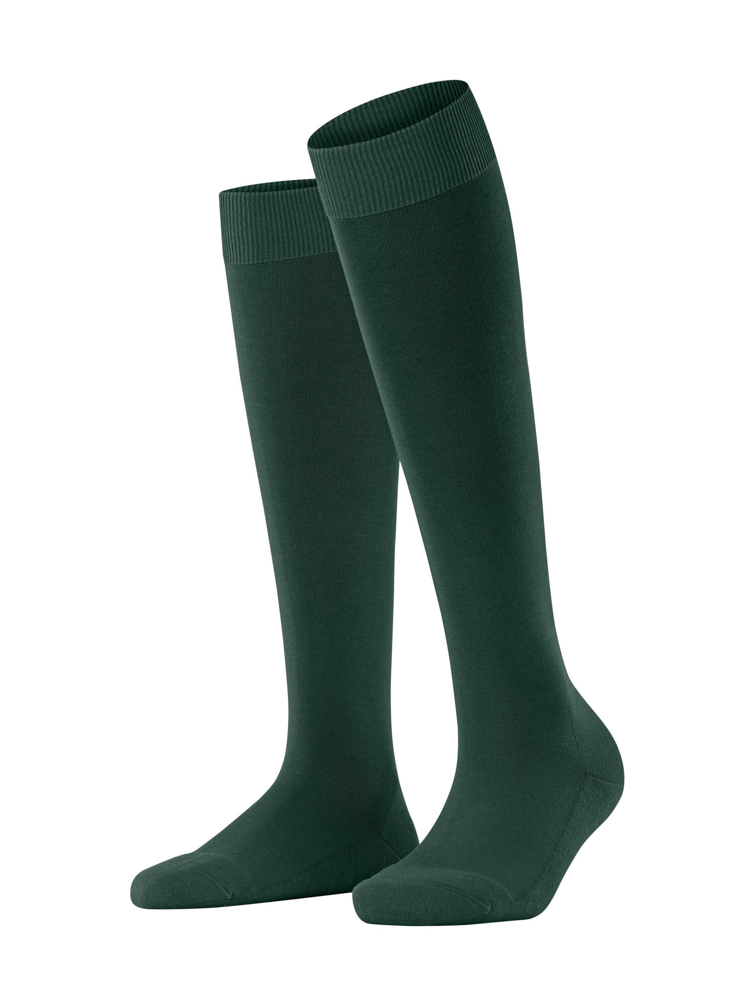 FALKE Knee High Socks 'ClimaWool' in Green
