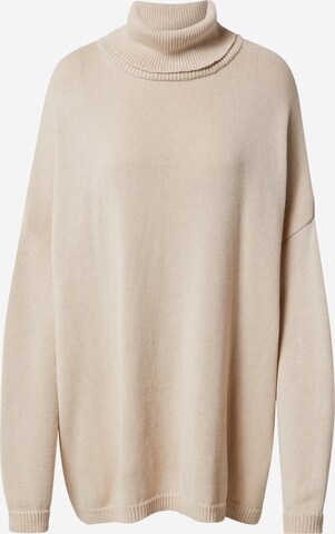 Pull-over 'Fleur' A LOT LESS en beige : devant