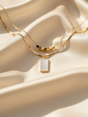 Nemomatheo Necklace 'Urban Mirror' in Beige