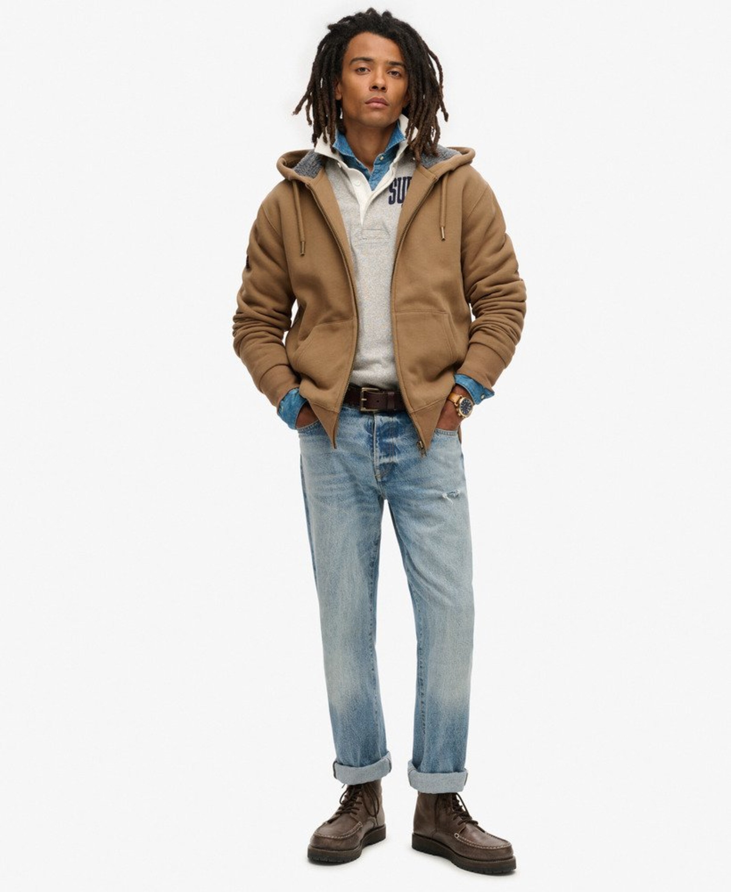 Superdry Sweatvest in Bruin