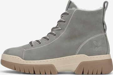 LOVE OUR PLANET by MARCO TOZZI Lace-Up Ankle Boots in Grey: front