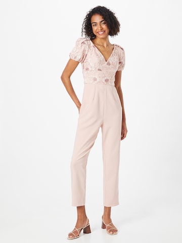 Chi Chi London Jumpsuit in Pink: front