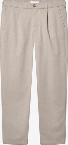GABBA Regular Pleat-Front Pants 'Napoli' in Beige: front