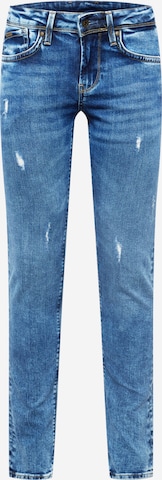 Coupe slim Jean 'Hatch' Pepe Jeans en bleu : devant