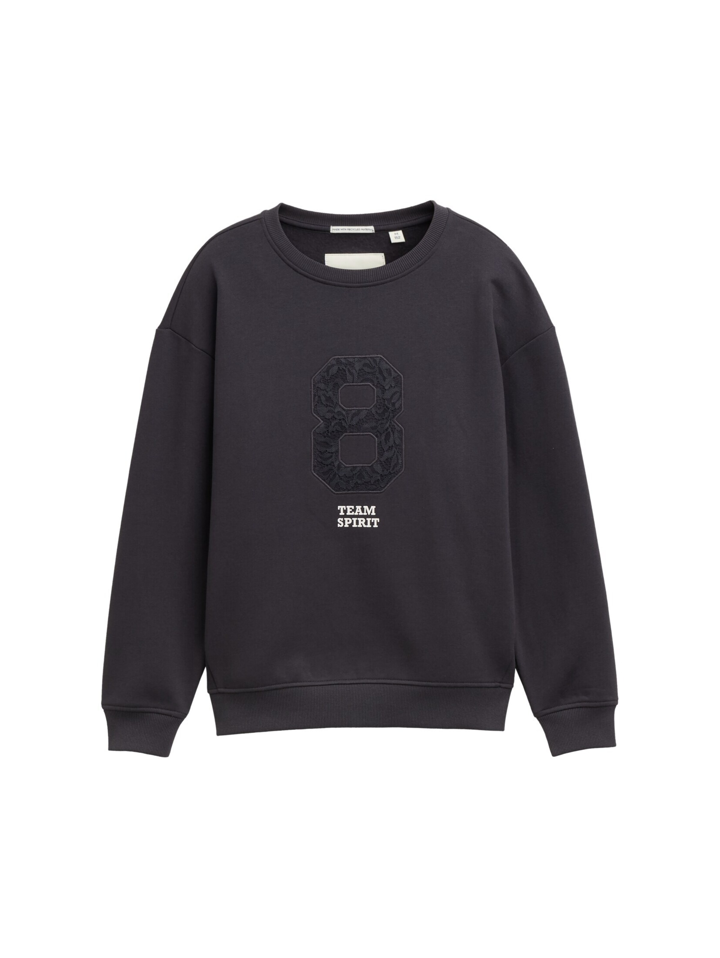 TOM TAILOR Sweatshirt in Grau: Vorderseite