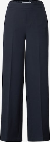STREET ONE Wide leg Pleated Pants in Blue: front