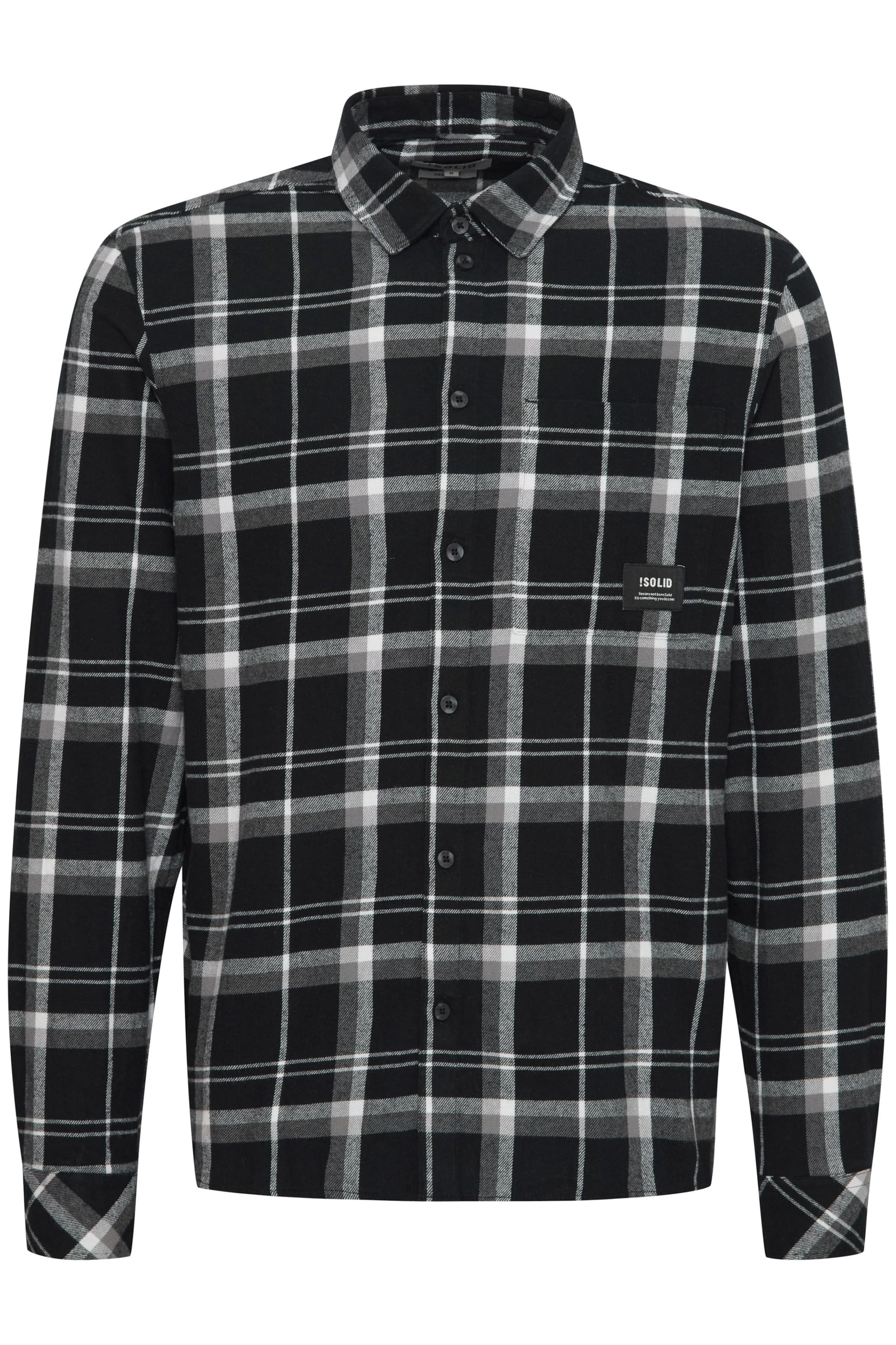 Regular fit Camicia di !Solid in nero: frontale