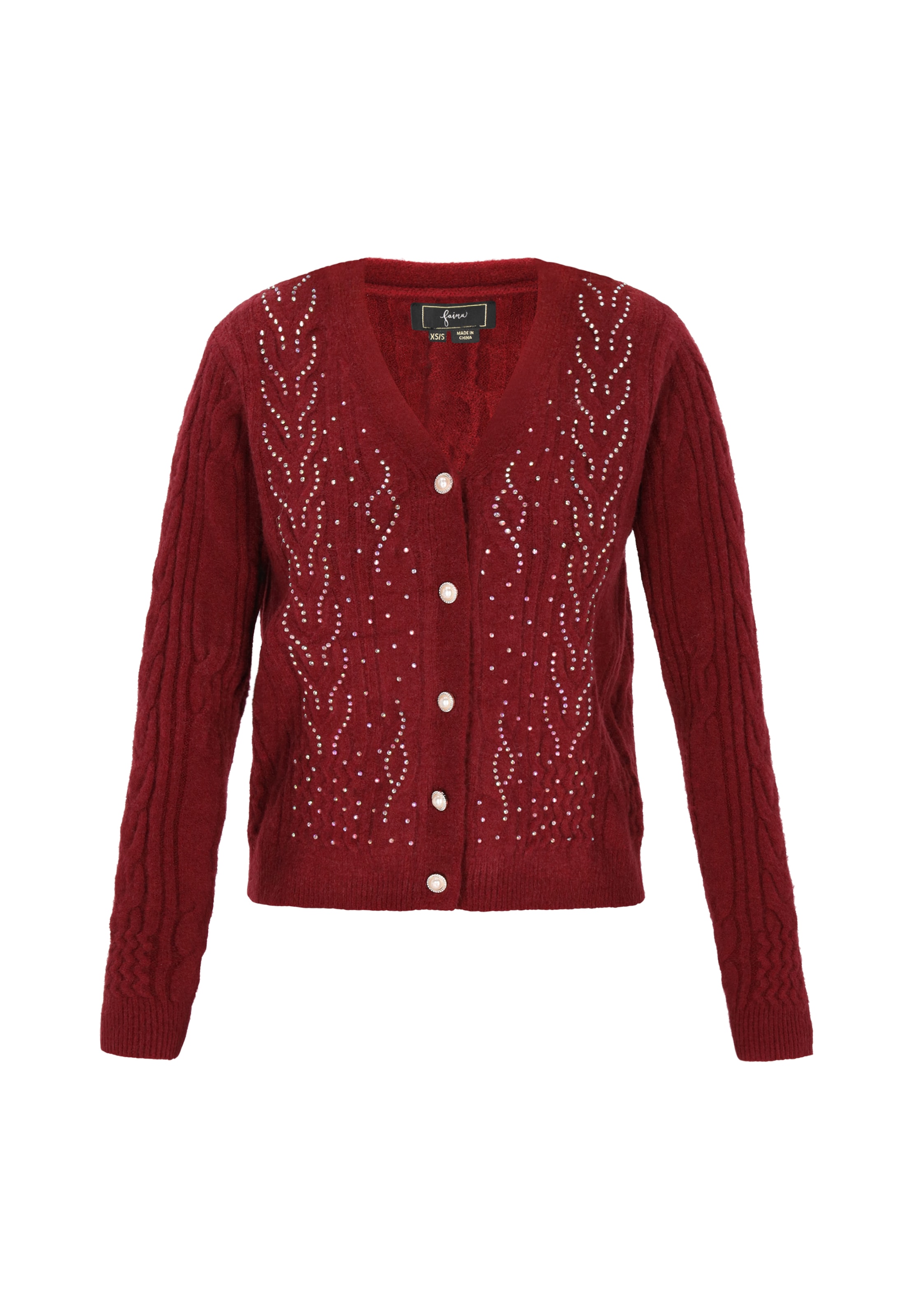 faina - Cárdigan en rojo: frente