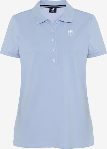 Polo Sylt Polo ' mit langer Knopfleiste ' in Blau: Vorderseite
