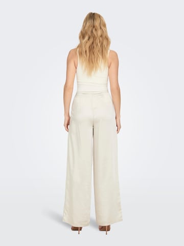 ONLY Wide leg Pants 'Mayra' in Beige
