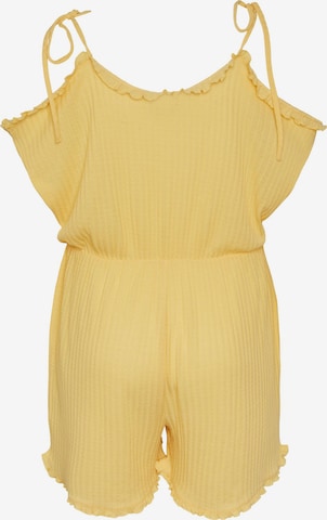 Tuta jumpsuit 'Breeze' di PIECES Curve in giallo