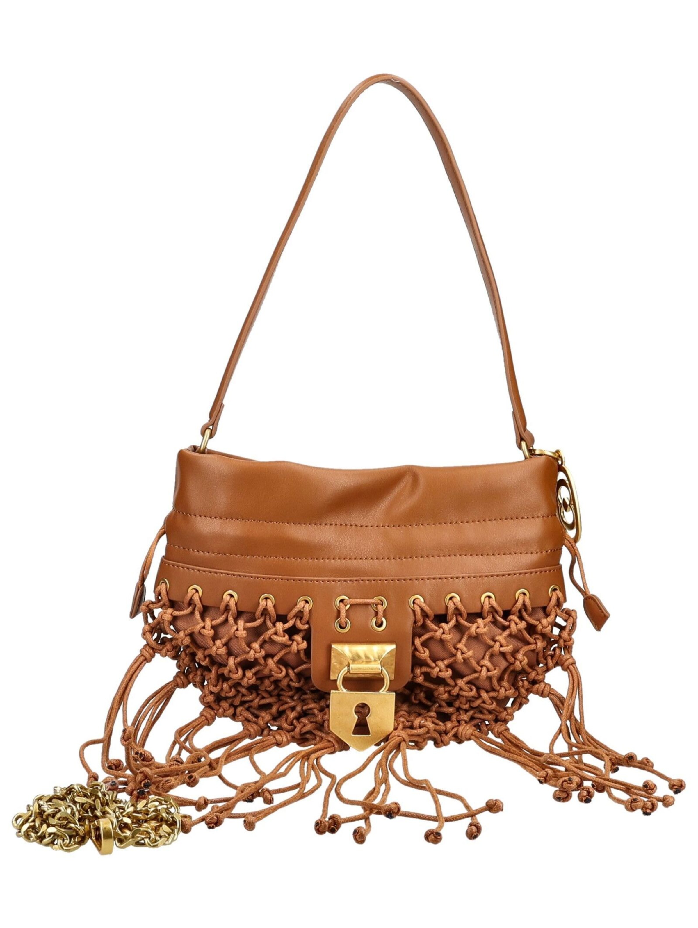 La Carrie Schultertasche in karamell / cognac, Produktansicht