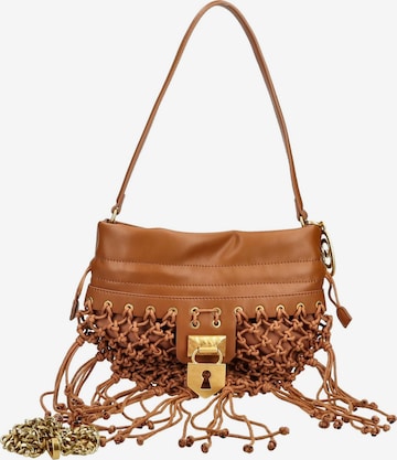 Sac bandoulière La Carrie en marron : devant