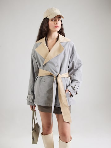 Monki Between-seasons coat in Beige: front