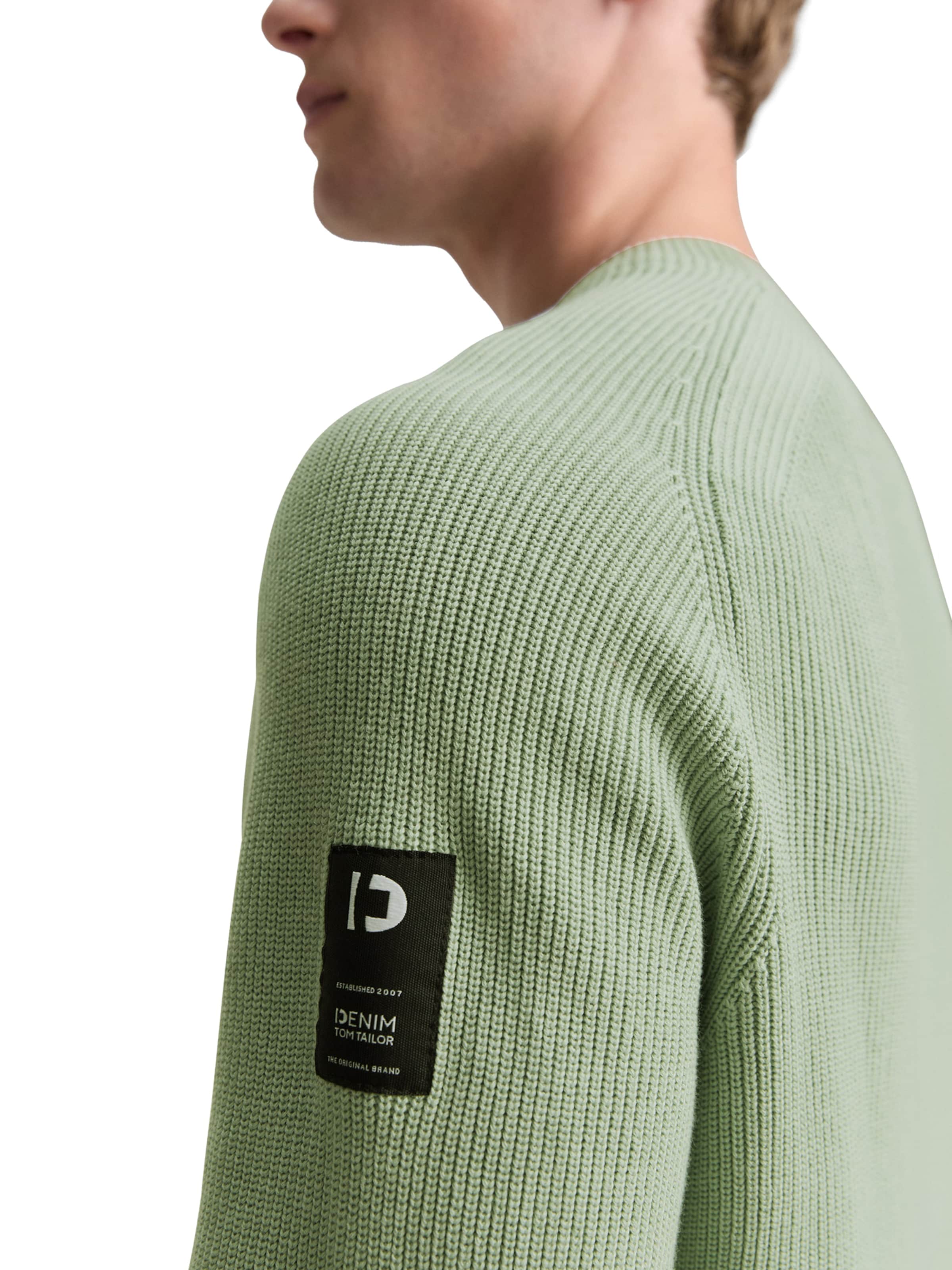 TOM TAILOR DENIM Sweater in Green