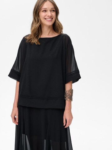 Blue Shadow Blouse in Black: front