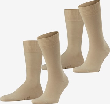 FALKE Socks 'Swing 2-Pack' in Beige: front