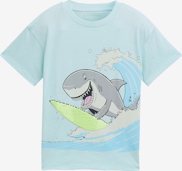 T-Shirt TOM TAILOR en bleu : devant