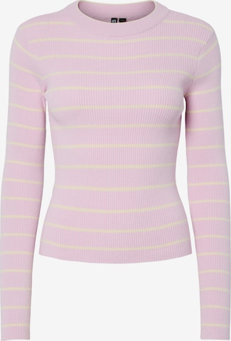 Pull-over PIECES en violet : devant