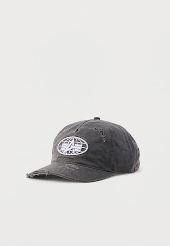 Cappello da baseball 'World Acid' di ALPHA INDUSTRIES in nero: frontale