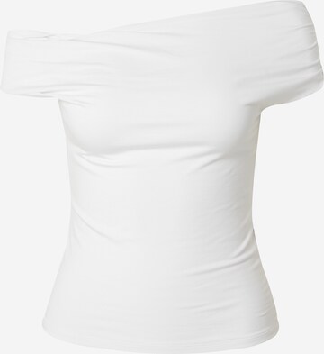 T-shirt Abercrombie & Fitch en blanc : devant