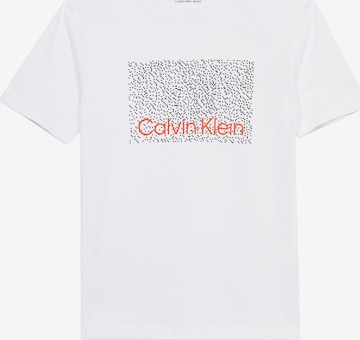 Calvin Klein Jeans Tričko 'PERFORATION' – bílá: přední strana