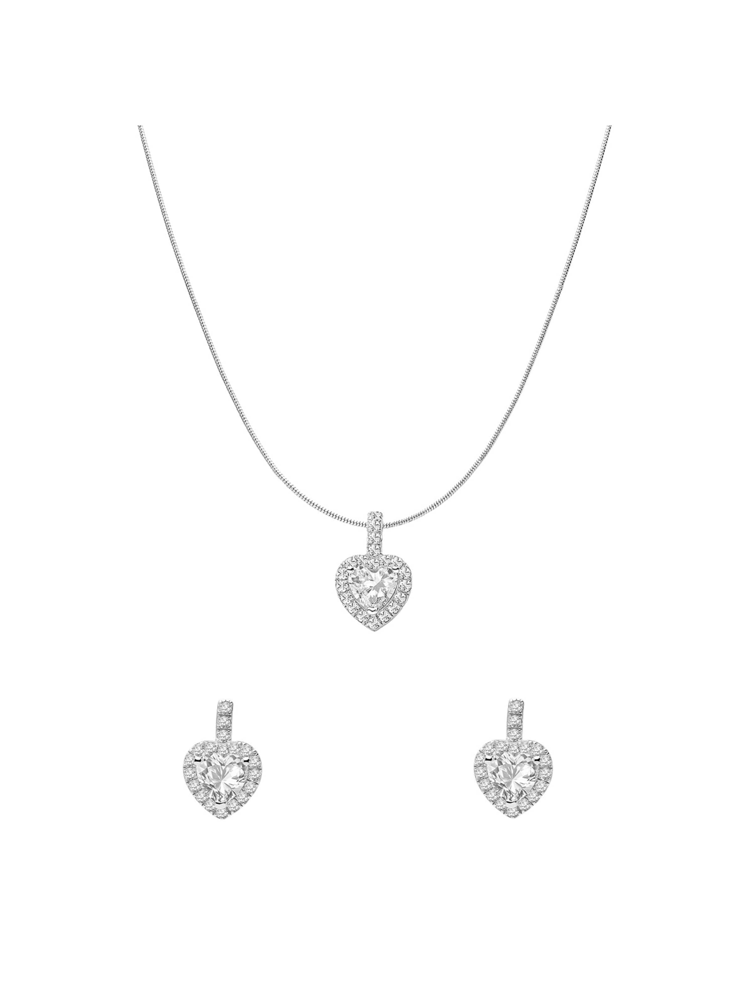 Lucardi Sieraden set in Zilver: voorkant