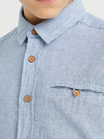 WE Fashion Slim Fit Hemd in Blau