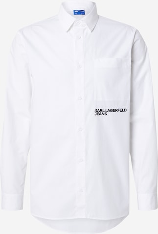 KARL LAGERFELD JEANS Средняя посадка Рубашка в Белый: спереди