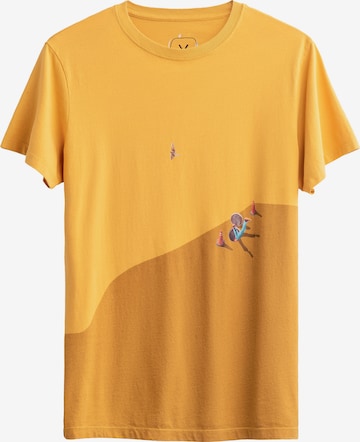 T-Shirt 'Laugar' Kaft en jaune : devant
