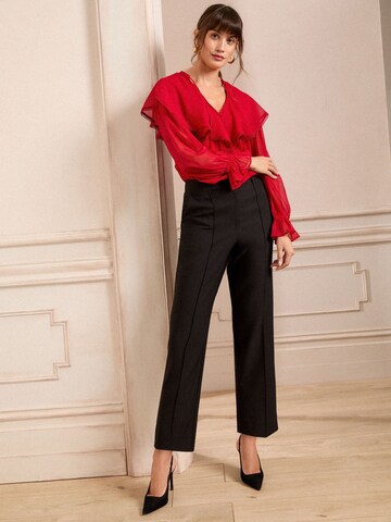 love & roses Wide leg Broek 'Tori' in Zwart