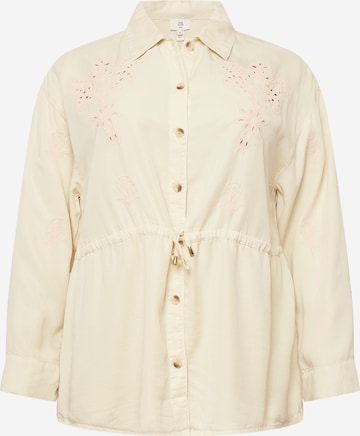 River Island Plus Blouse in Beige: front