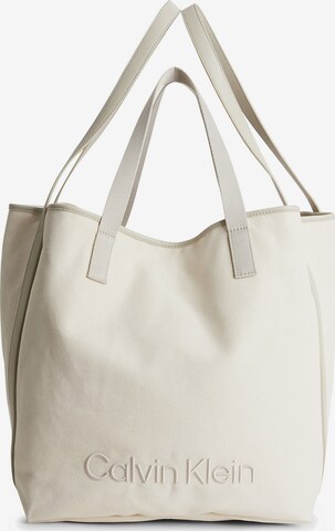 Calvin Klein Μεγάλη τσάντα σε μπεζ: μπροστά