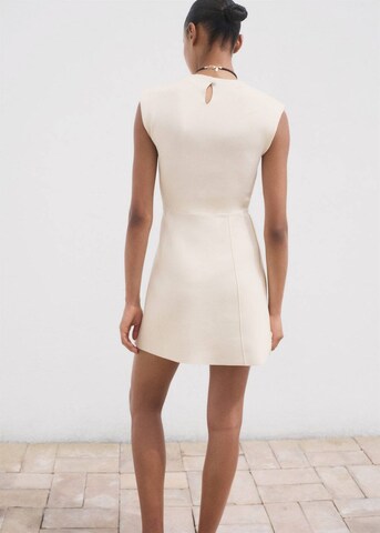MANGO Knitted dress 'Domino' in Beige