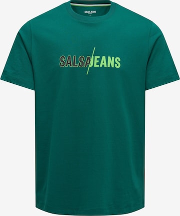 T-Shirt Salsa Jeans en vert : devant