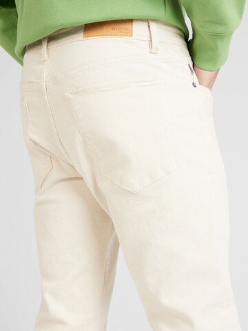 SELECTED HOMME Regular Jeans 'LEON' in Beige