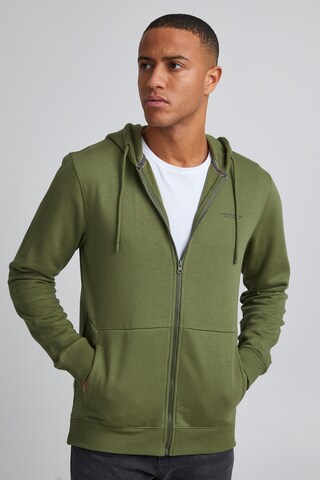 BLEND Zip-Up Hoodie 'Pepe ' in Green: front