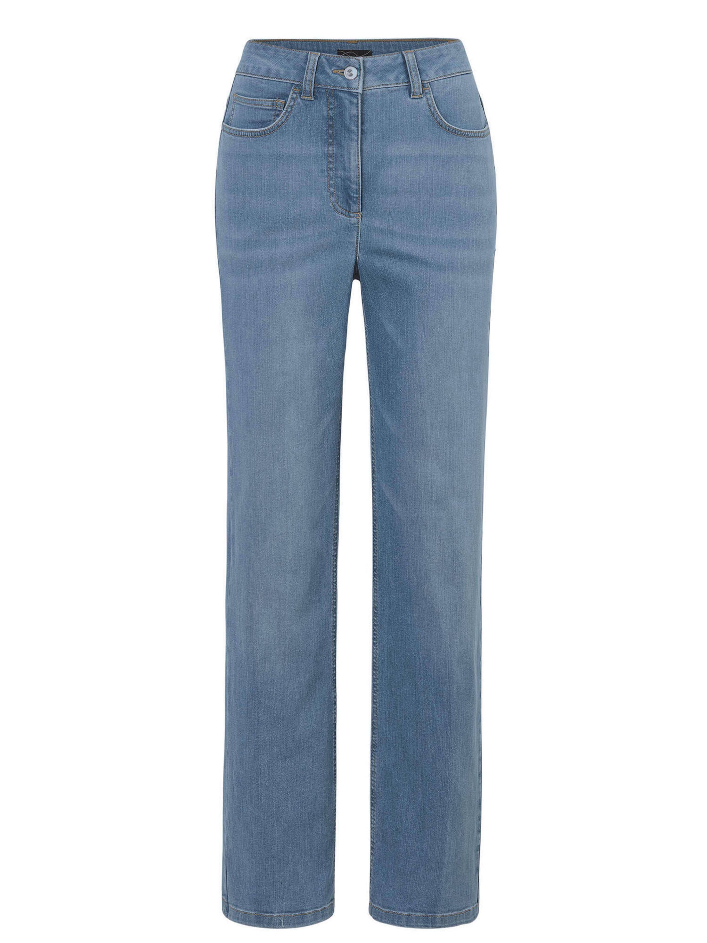 Goldner Wide leg Jeans in Blauw: voorkant
