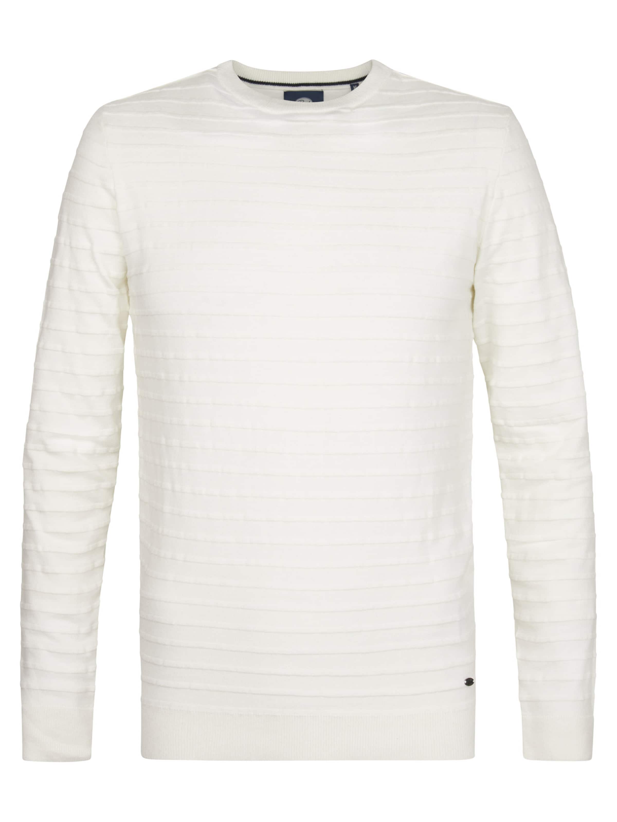 Petrol IndustriesPulover 'Thornewood' - bijela boja: prednji dio