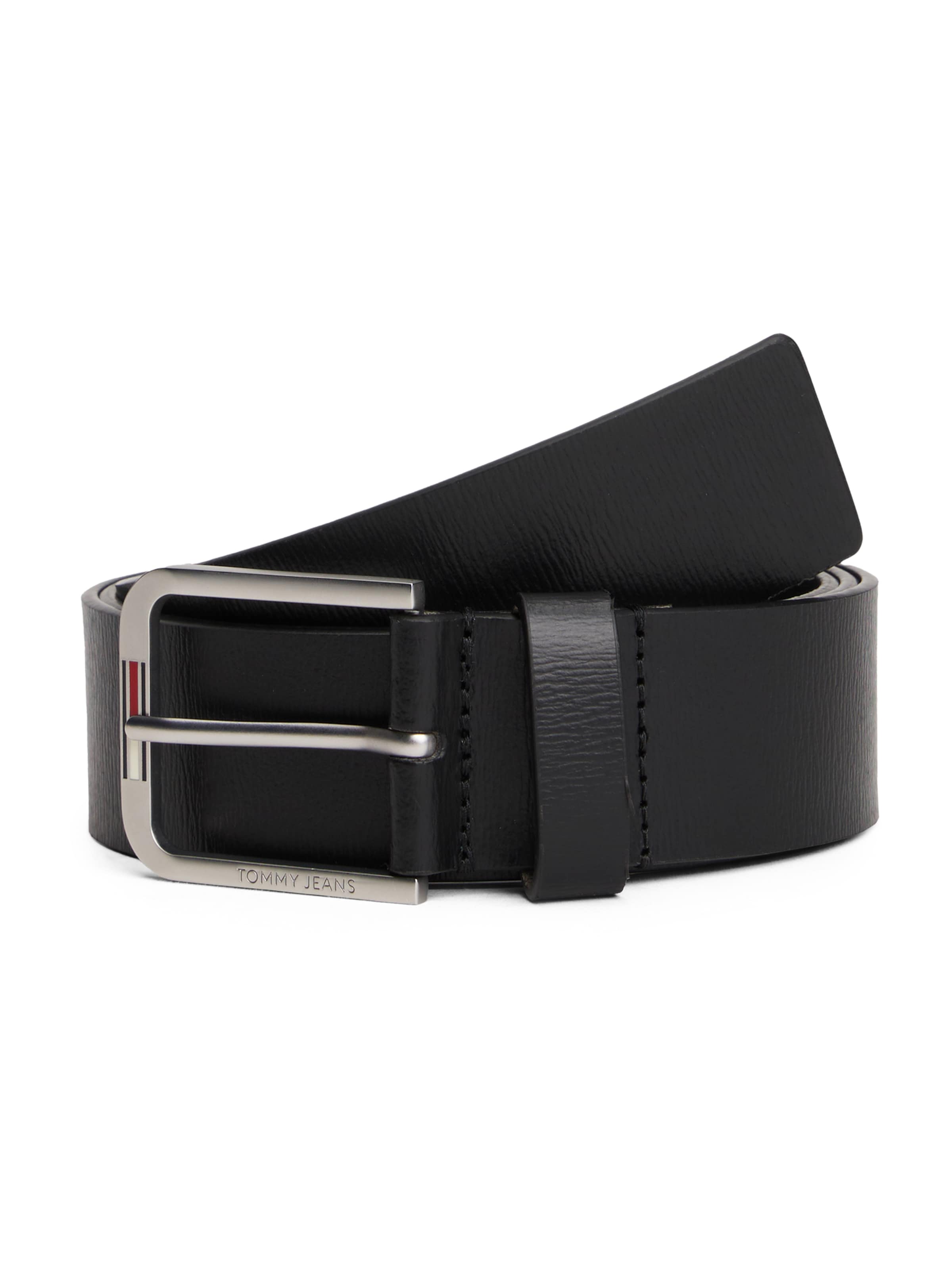 Tommy Jeans Opasek 'AUSTIN' – černá: přední strana