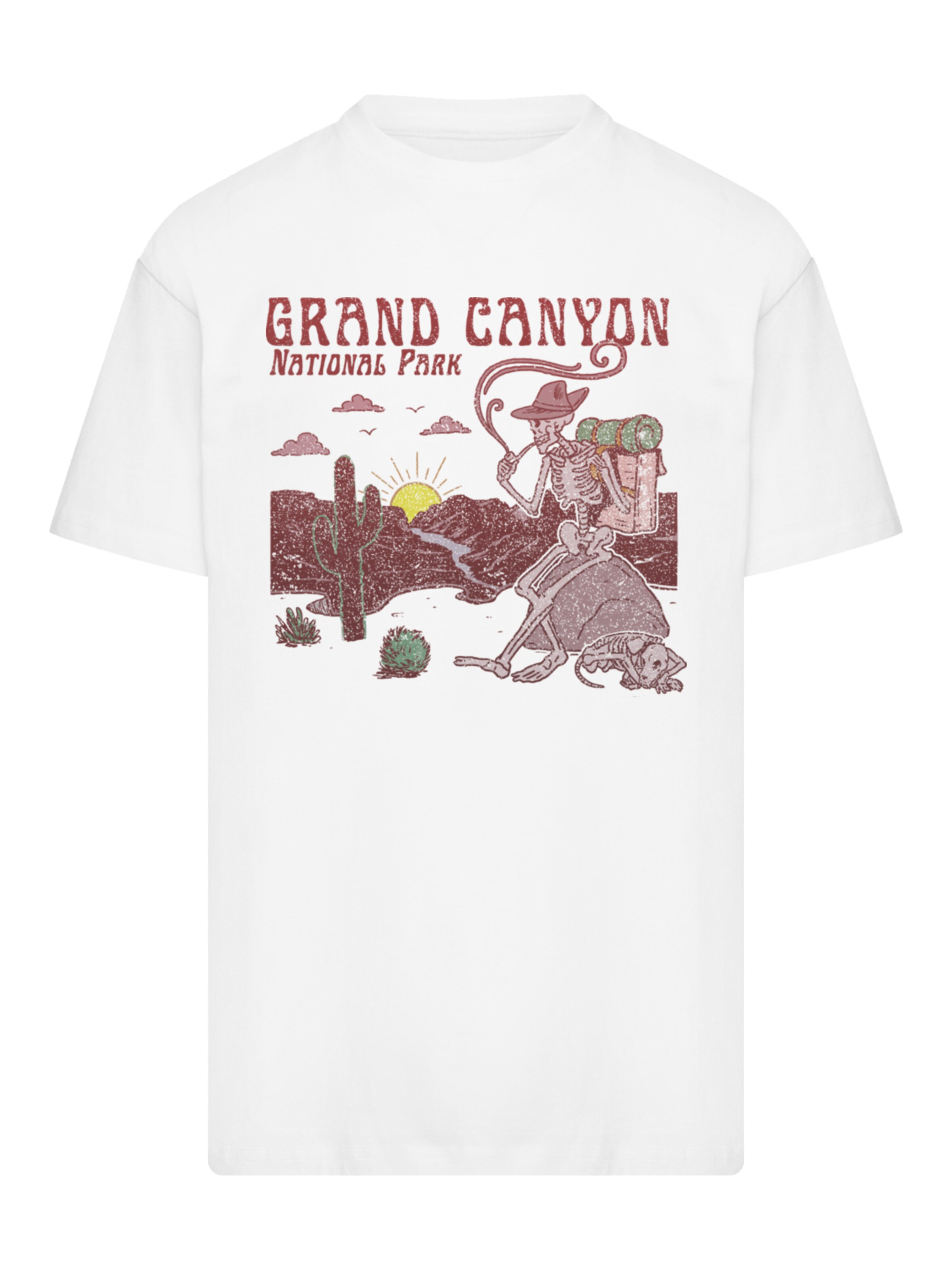 F4NT4STIC Shirt 'US National Parks Grand Canyon Sunrise' in White: front