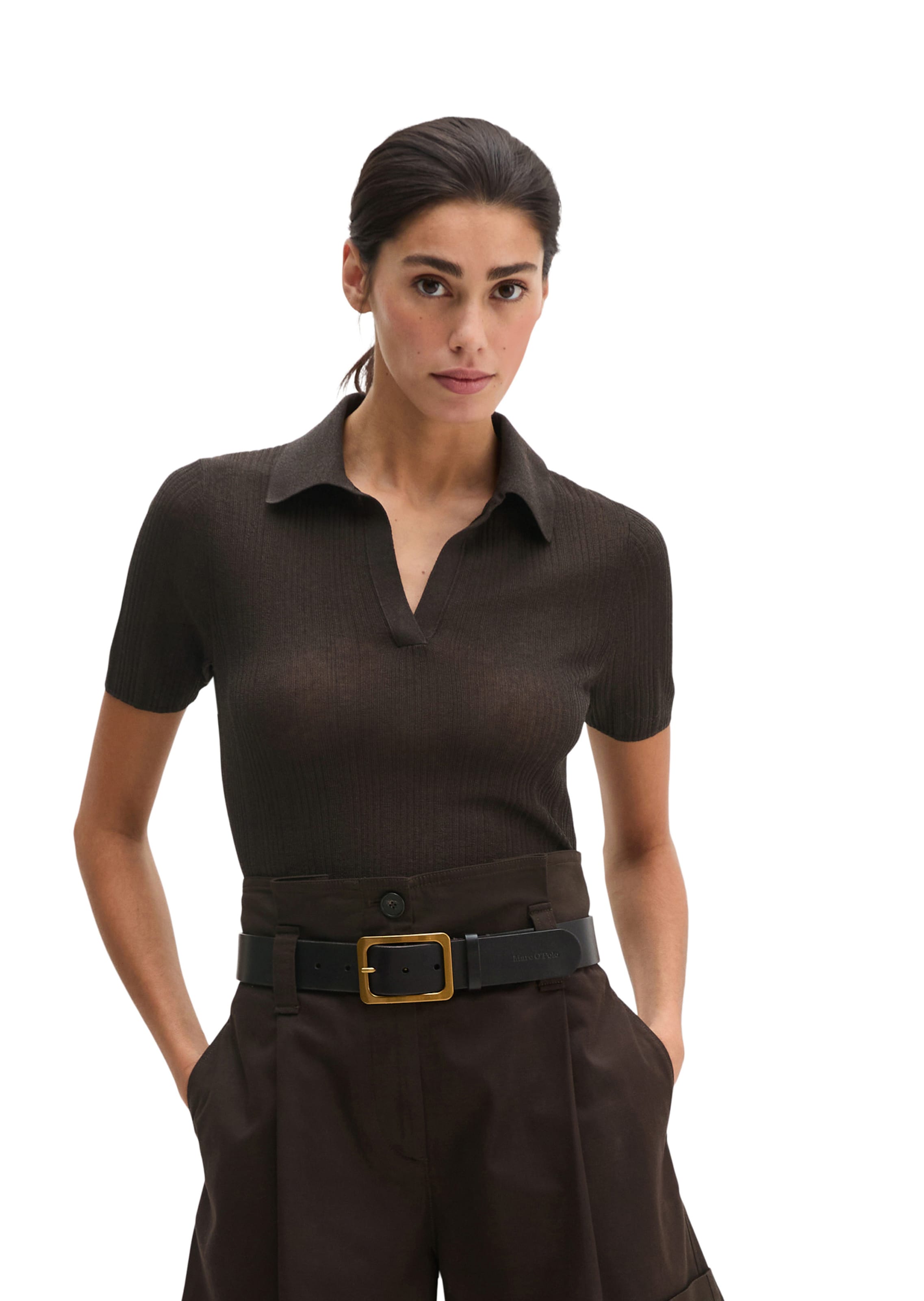 Marc O'Polo Trui in Bruin: voorkant