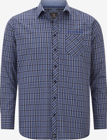 Jan Vanderstorm Hemd ' Bjornman ' in Blau: Vorderseite