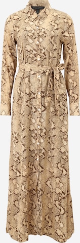 Banana Republic Tall - Vestido camisero en beige: frente