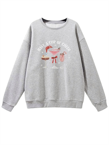 GORHEY Sweatshirt 'Women's Casual Printed Sweatshirts, Long Sleeve Loose Pullover Top'‌‌ in Grau