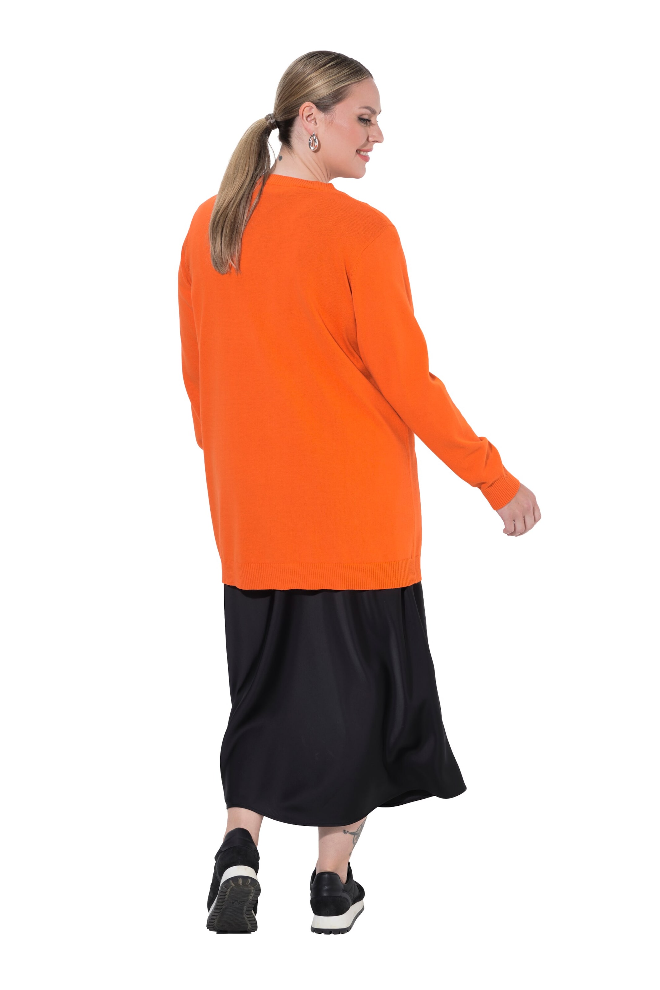 MIAMODA Knit cardigan in Orange