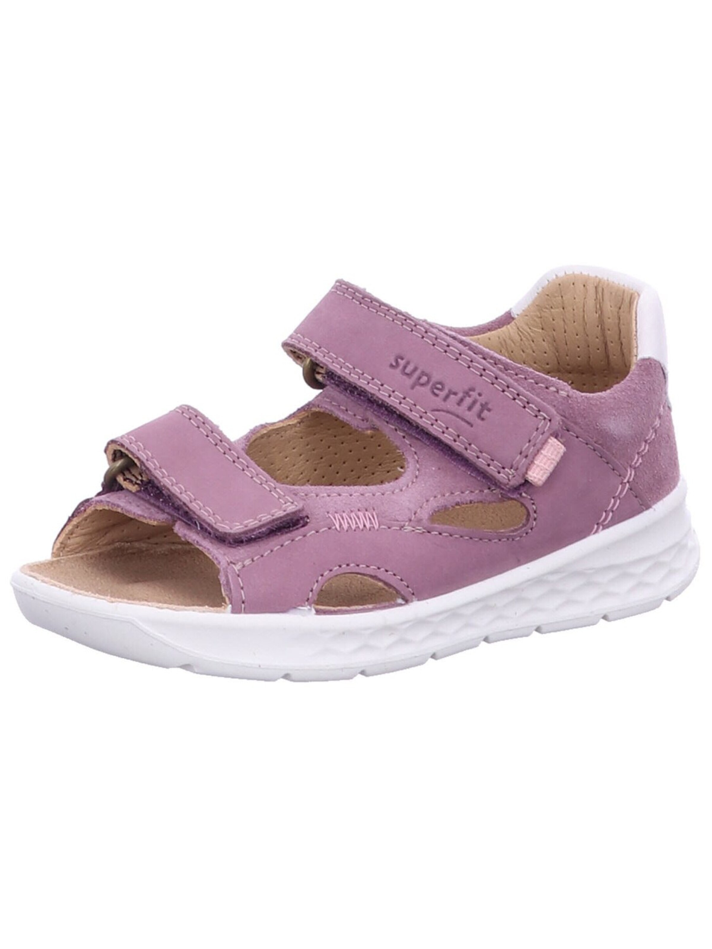 SUPERFIT Sandal 'Sandale Mädchen 1-000510 8510 Echtleder in bunt' in Purple: front