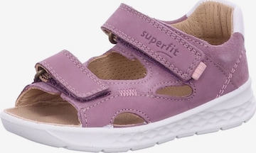 SUPERFIT Sandal 'Sandale Mädchen 1-000510 8510 Echtleder in bunt' in Purple: front